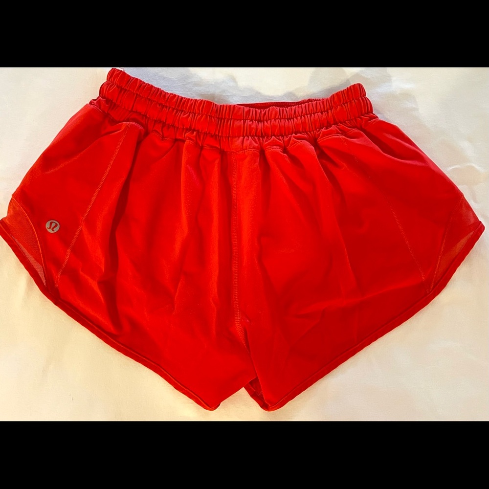 Lululemon Red 2.5 Hotty Hot Short
